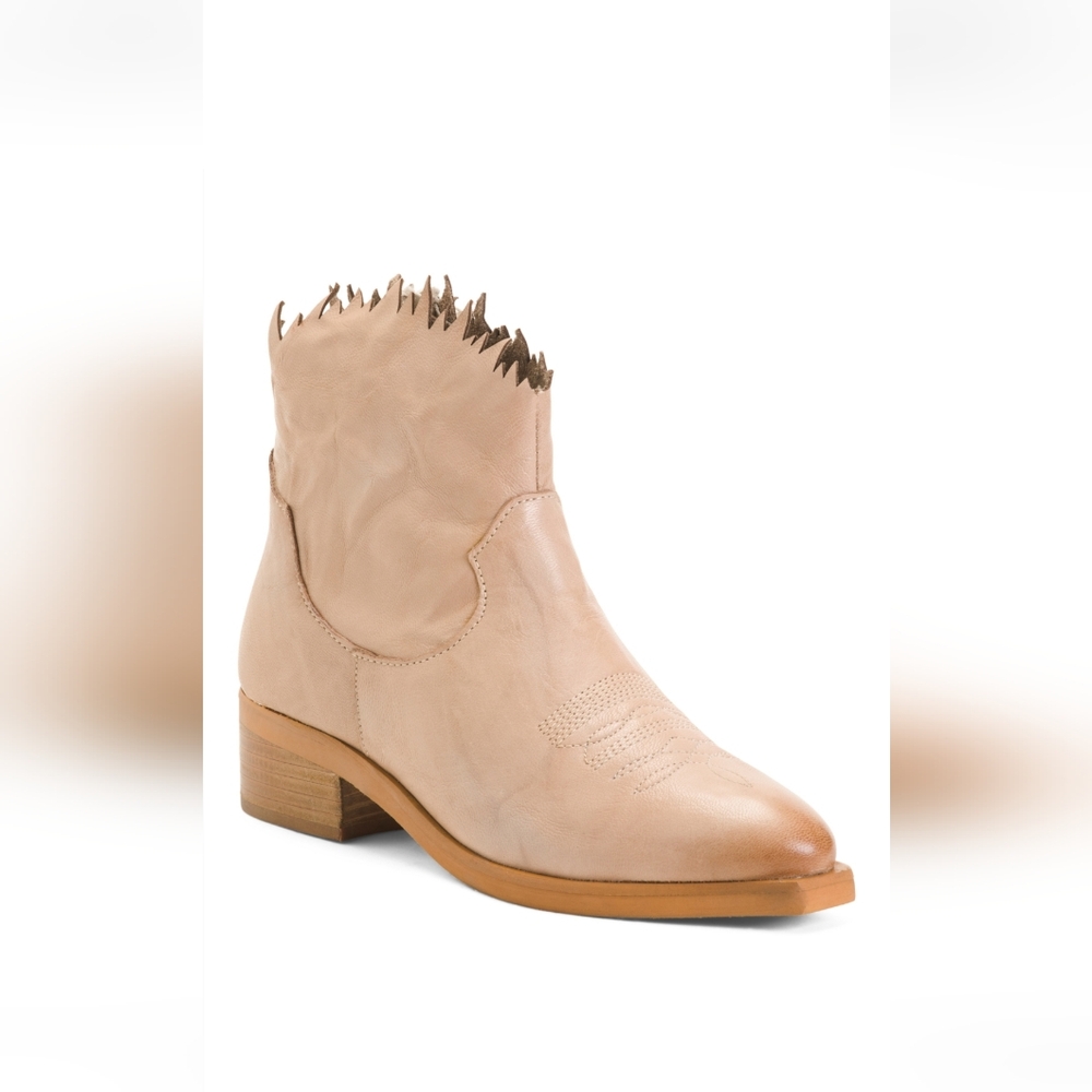 ROAN DIABOLICAL Leather Ankle BOOTS brand new SIDE ZIP  size 8 - Picture 3 of 3